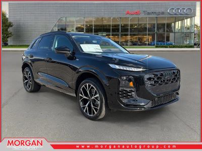 2026 Audi Q3 S line in Mythos Black Metallic — front three-quarter view