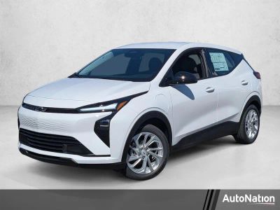 2027 Chevrolet Bolt LT in Summit White — front three-quarter view