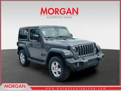 2022 Jeep Wrangler Sport S in Sting-Gray Clearcoat — front three-quarter view