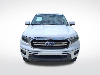 2022 Ford Ranger Lariat in Oxford White — front three-quarter view
