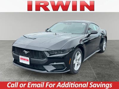 2026 Ford Mustang EcoBoost in Black — front three-quarter view