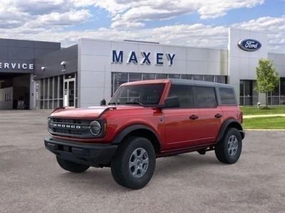 2026 Ford Bronco Big Bend® in Ruby Red Metallic Tinted Clearcoat — front three-quarter view