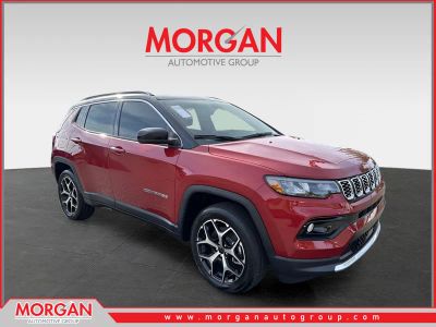 2026 Jeep Compass Limited in Red — front three-quarter view