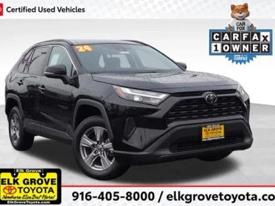 2024 Toyota RAV4 XLE in Black — front three-quarter view