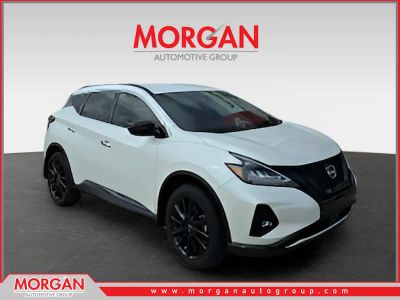 2024 Nissan Murano SV in White — front three-quarter view