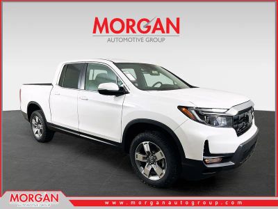 2026 Honda Ridgeline RTL in White — front three-quarter view