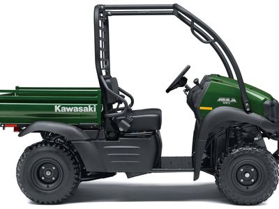 2027 Kawasaki MULE SX in Timberline Green — front three-quarter view