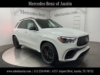 2026 Mercedes-Benz GLE AMG 63 S 4MATIC+ in MANUFAKTUR Moonlight White Metallic — front three-quarter view