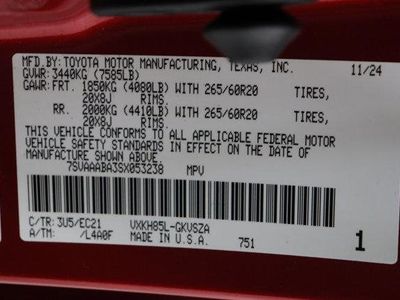 2025 Toyota Sequoia 4WD — photo 47 view