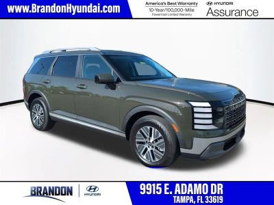 2026 Hyundai PALISADE HYBRID Blue SEL in Silver — front three-quarter view