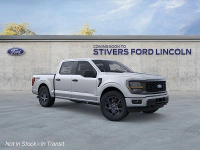 2026 Ford F-150 STX in Iconic Silver Metallic — front three-quarter view