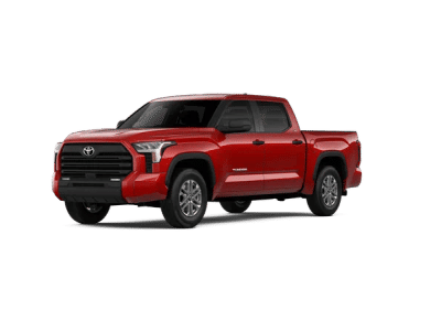 2026 Toyota Tundra SR5 in Supersonic Red — front three-quarter view