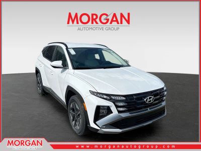 2026 Hyundai TUCSON SEL in Serenity White Pearl — front three-quarter view