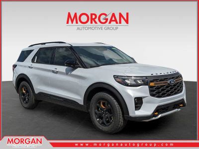 2026 Ford Explorer Tremor in White — front three-quarter view