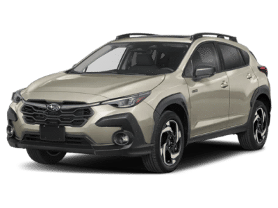 2026 Subaru Crosstrek Limited Hybrid in Sand Dune Pearl — front three-quarter view