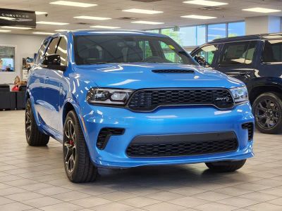 2026 Dodge Durango SRT Hellcat AWD in B5 Blue — front three-quarter view