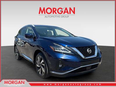 2023 Nissan Murano SL in Deep Ocean Blue Pearl — front three-quarter view