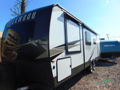 2025 Forest River Rockwood Ultra Lite — rear three-quarter view