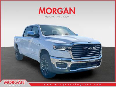 2026 Ram 1500 Laramie in White — front three-quarter view