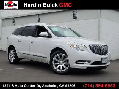 2016 Buick Enclave Premium in White Frost Tricoat — front three-quarter view