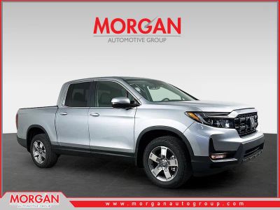 2026 Honda Ridgeline RTL in Solar Silver Metallic — front three-quarter view