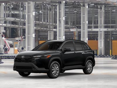 2026 Toyota Corolla Cross LE in Jet Black — front three-quarter view