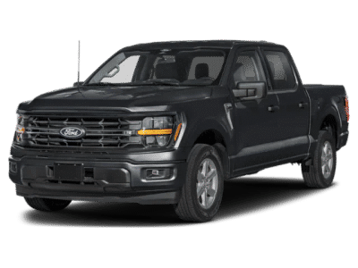 2026 Ford F-150 XLT in Black — front three-quarter view