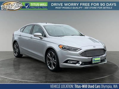 2017 Ford Fusion Titanium in Silver — front three-quarter view