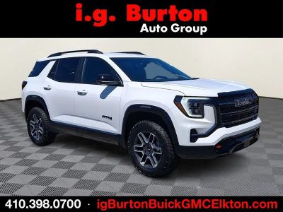 2026 GMC Terrain AT4 in Summit White — front three-quarter view