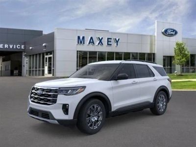 2026 Ford Explorer Active in Space White Metallic — front three-quarter view