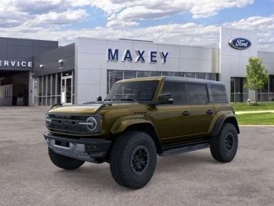 2025 Ford Bronco Raptor® in Shelter Green Metallic — front three-quarter view