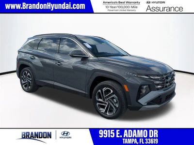 2026 Hyundai TUCSON Limited in Gray — front three-quarter view
