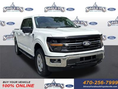 2026 Ford F-150 XLT in White — front three-quarter view