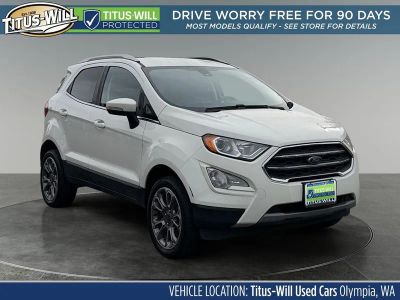 2020 Ford EcoSport Titanium in Diamond White — front three-quarter view