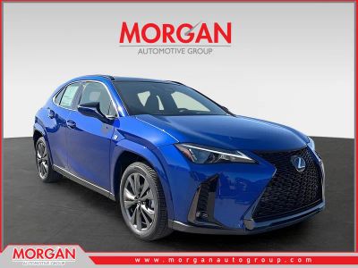 2025 Lexus UX 300h F SPORT Design in Blue — front three-quarter view