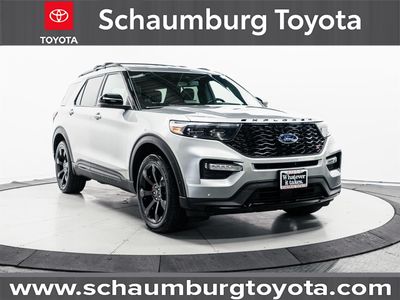 2020 Ford Explorer ST in Silver — front three-quarter view