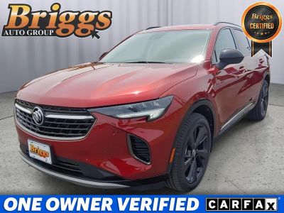 2023 Buick Envision Essence in Cinnabar Metallic — front three-quarter view