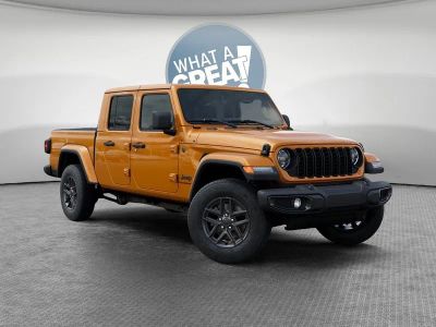 2026 Jeep Gladiator Sport S in Goldilocks — front three-quarter view