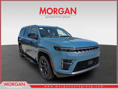 2026 Jeep Grand Wagoneer Limited Altitude in Steel Blue — front three-quarter view