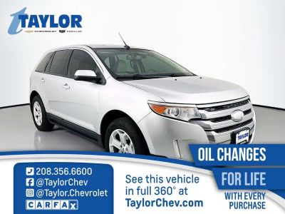 2013 Ford Edge SEL in Silver — front three-quarter view
