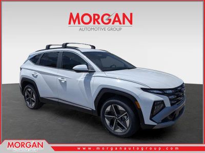 2026 Hyundai TUCSON SEL in Serenity White Pearl — front three-quarter view