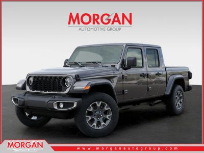 2026 Jeep Gladiator Sahara in Gray — front three-quarter view