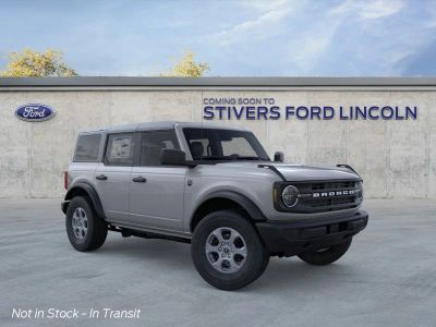 2026 Ford Bronco Big Bend in Avalanche Gray — front three-quarter view