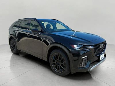 2026 Mazda Mazda CX-70 3.3 Turbo Premium Plus AWD in Jet Black Mica — front three-quarter view