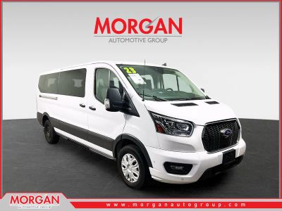 2023 Ford Transit-350 XLT in White — front three-quarter view