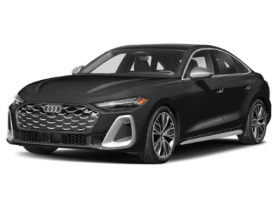 2026 Audi S5 Prestige in Mythos Black Metallic — front three-quarter view