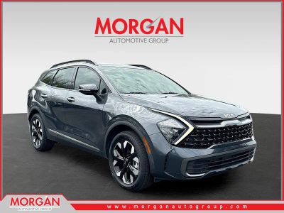 2023 Kia Sportage X-Line in Gravity Gray — front three-quarter view
