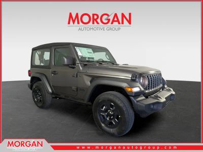 2026 Jeep Wrangler Sport in Gray — front three-quarter view