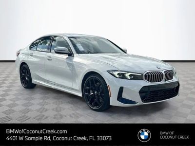 2026 BMW 3 Series 330i in White — front three-quarter view