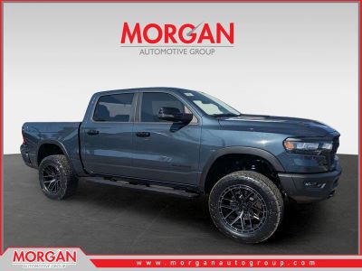 2026 Ram 1500 Rebel in Blue — front three-quarter view